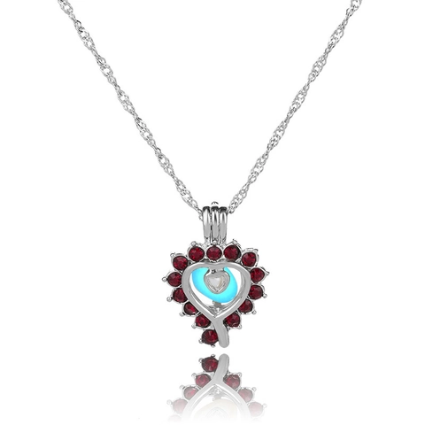 Alloy Hollow Pearl Cage Necklace DIY Openable Freshwater Pearl Pendant Necklaces For Women Dolphin Heart Jewelry Gift