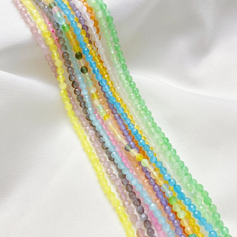 Gefacetteerde Ronde Glazen Kralen Voor Sieraden Maken DIY Kleurrijke Losse Kattenoog Kralen Voor Armband Ketting Accessoires