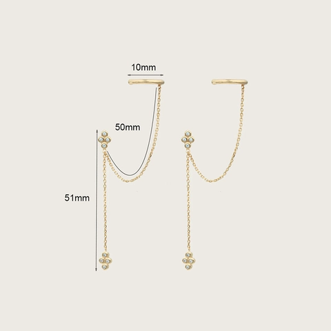Prachtige Messing 24K Vergulde Micro Ingelegde Zirconia Oorbellen Voor Vrouwen Mode Maan Bloem Kwastje Oorknopjes Sieraden Cadeau