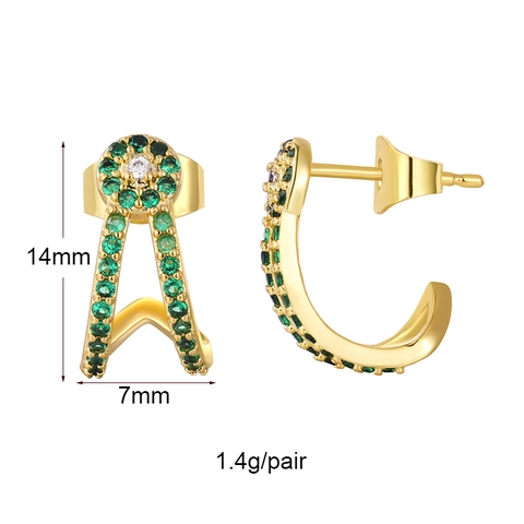Luxuriöse Kupfer Vergoldet Strass Ohrmanschetten Geometrische Schlange Gliederkette Clip Auf Ohrringe Für Damen Ohne Piercing Schmuck