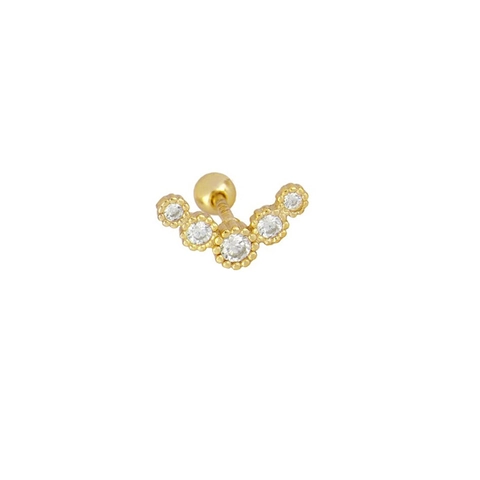 Boucles d'Oreilles Clous en Zircone Papillon Étoile Lune Serpent Croix Couronne Avec Tige Argent Sterling 925 Fermoir Boule