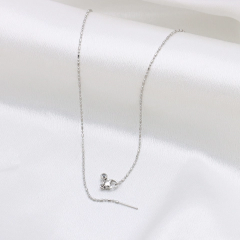 Minimalist Copper Gold Silver Plated Bamboo Joint Round Bead Chain Necklace For Women Adjustable Universal Extender Chain Fashion Jewelry