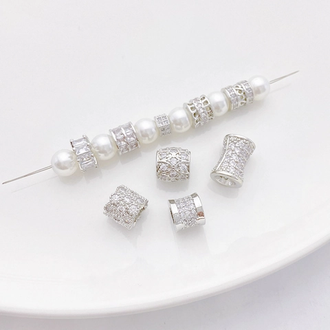 Prachtige Vergulde Koperen Tussenkralen Voor DIY Sieraden Maken Strass Ingelegde Tandwiel Sneeuwvlok Kralen Voor Armbanden Kettingen