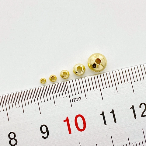 Minimalistische Ronde Koperen Tussenkralen Goud Zilver Roségoud Verguld Losse Kralen Voor DIY Armband Ketting Sieraden Maken Accessoire