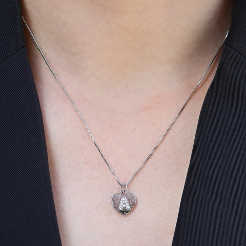 Fashion Copper Heart Initial Letter Pendant Necklace Zirconia Inlaid Box Chain Personalized Name Pendant Accessory For Women Jewelry