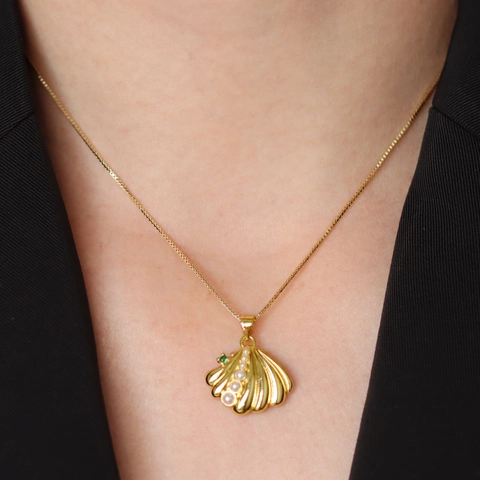 Pendentif Seul Sans Chaîne en Cuivre Plaqué Or Style Océan Perle Artificielle Strass Étoile de Mer Coquillage Bijoux pour Femmes