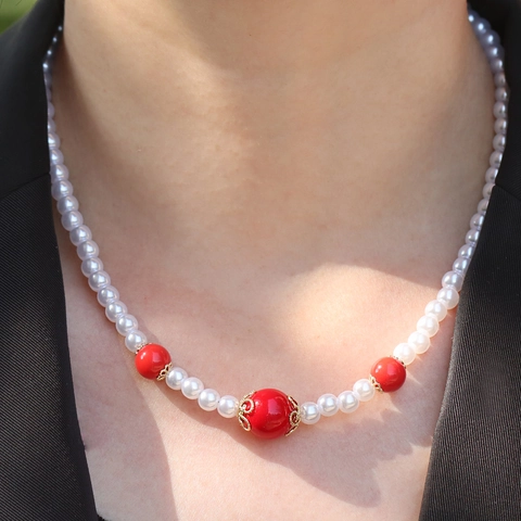 Elegant Faux Artificial Pearl Copper Necklace Bracelet For Women Gold Plated Irregular Metal Bead Butterfly Fashion Jewelry