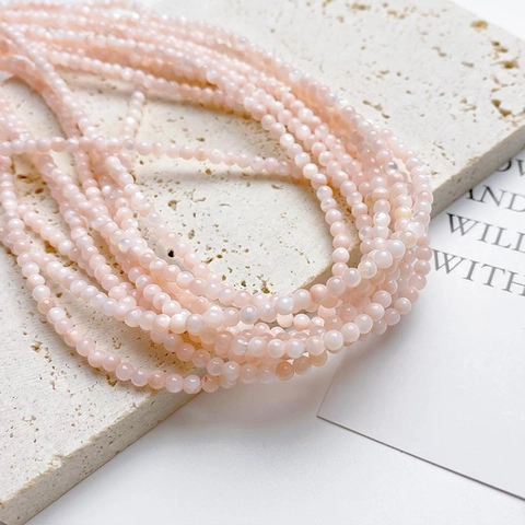 Natuurlijke Schelp Ronde Kralen 3mm 4mm Losse Kralen Voor DIY Handgemaakte Armband Ketting Sieraden Maken Accessoires