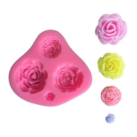 Stampo in Silicone a Forma di Rosa Strumento Fai da Te Decorazione Torte Fondente Cioccolato Sapone Artigianato Cucina
