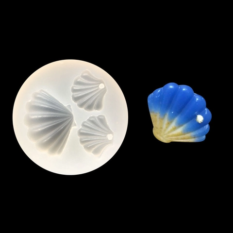 DIY Shell Shape Silicone Mold Round Translucent Casting Tool For Jewelry Making Resin Clay Fondant Baking Crafting Decor