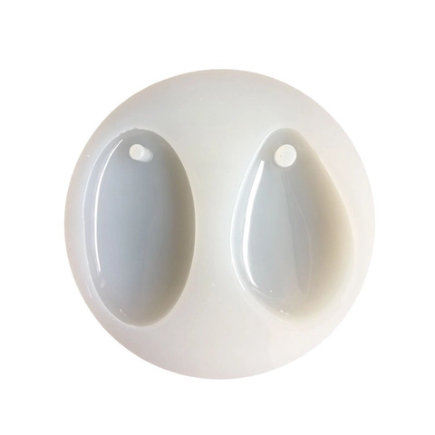 Silikon Anhängerform Oval Tropfen Form Mit Aufhängeloch Für DIY Epoxidharz Schmuckherstellung Kuchen Schokolade Fondant