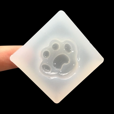 Paw Print Silicone Mold DIY Resin UV Glue Mold For Jewelry Pendant Craft Making Fondant Cake Chocolate Baking Decorating Tools