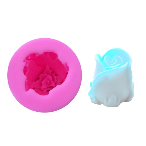 3D Rosenblume Silikonform DIY Handgefertigte Seife Kuchen Schokolade Werkzeug Rosa Floral Backen Zubehör Flexible Rosenform