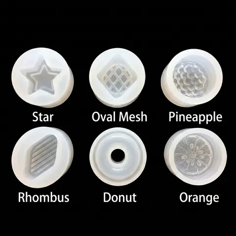 Σετ 6 Τεμαχίων DIY Καλούπι Σιλικόνης Για Φρούτα Και Γλυκά Για Κρυστάλλινη Εποξειδική Ρητίνη Σχήμα Φράουλα Καρπούζι Καλούπι Ψησίματος