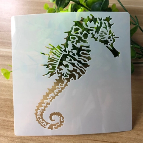 DIY Πρότυπο Εκτύπωσης Γλυκού PET Πλαστικό Κούφιο Πρότυπο για Γενέθλια Αρτοποιία Σχεδίαση Scrapbook Σχέδιο Καρδιά Θαλάσσιο Ανθικό