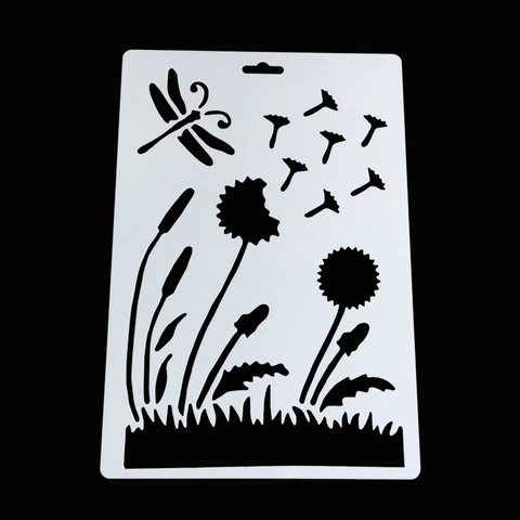 Stencil Cavo Per Pittura DIY Per Scrapbooking Journaling Plastica PET Modello Decorativo Design Fiore Uccello Alfabeto Numeri