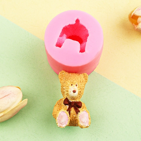 3D Bear Silicone Mold For DIY Baking Chocolate Cake Decoration Handmade Soap Candle Resin Craft Tool