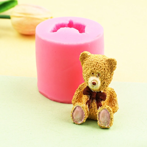 3D Bear Silicone Mold For DIY Baking Chocolate Cake Decoration Handmade Soap Candle Resin Craft Tool