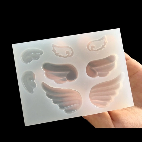 DIY Engelenvleugels Siliconen Vorm Voor Kristal Epoxyhars Sieraden Hanger Maken Ambachtelijke Gereedschappen Spiegeloppervlak Handgemaakte Decoratieve Vorm