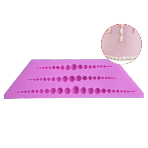 Molde de Silicona con Forma de Perla para Decoración de Pasteles de Fondant Chocolate Gumpaste Arcilla DIY Herramienta de Horneado Accesorio de Cocina