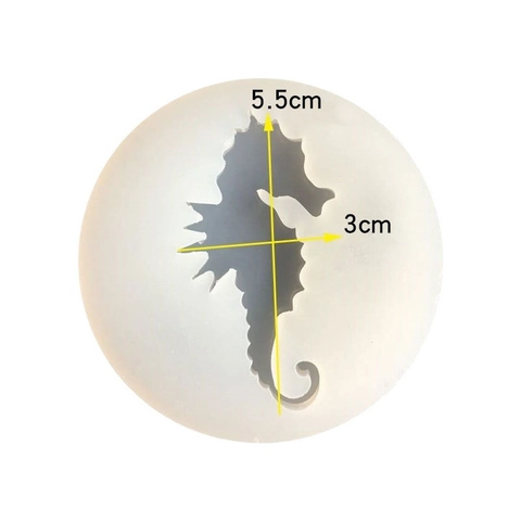 Ronde Zeepaardje Siliconen Vorm Voor DIY Hars Sieraden Hanger Fondant Chocolade Taart Decoratie Keuken Bakvorm
