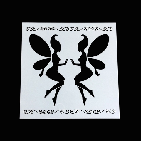 DIY Painting Stencil PET Scrapbook Hollow Template For Drawing Album Education Flower Angel Coconut Tree Pattern Decorative