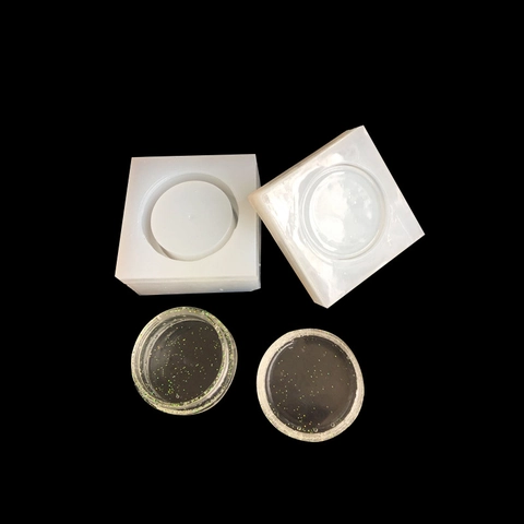 Quadratische Silikonharzform Für DIY Runde Aufbewahrungsbox Gussform Kuchen Fondant Schokolade Handgemachtes Handwerk Schmuckwerkzeuge