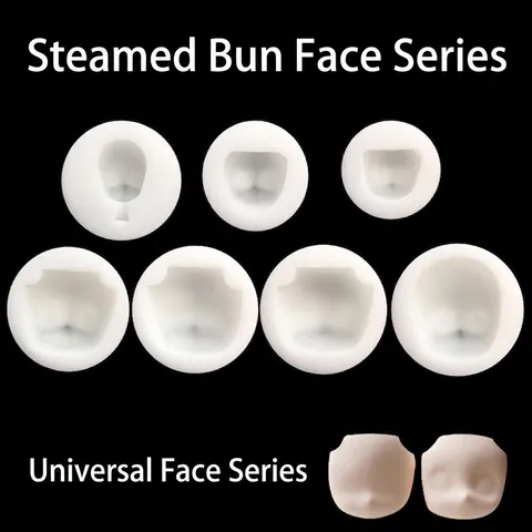 Universal Silicone Face Mold For DIY Clay Polymer Resin Human Head Shape Crafting Tool Q Version Realistic Face Model