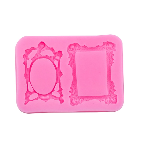 Vintage Barock Fotorahmen Silikonform Europäisches Relief Spiegelrand Fondantform Für Kuchendekoration Schokolade DIY Basteln
