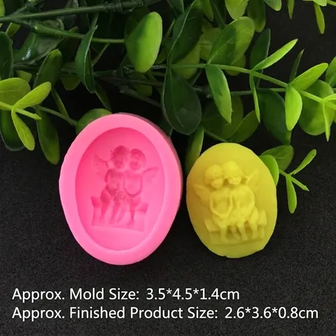 Engel Cupido Reliëf Siliconen Taartvorm DIY Fondant Bakgereedschap Chocolade Ijsblokjes Zeep Decoratie Roze Siliconen Vorm