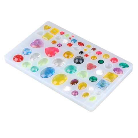 Hart Vierkant Ovaal Waterdruppel Siliconen Vorm Voor Hars Sieraden Hanger DIY Ambacht Handgemaakte Tool 65 Holtes Vorm