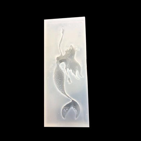 Stampo in Silicone a Forma di Sirena Superficie a Specchio Stampo per Colla di Cristallo per Gioielli in Resina Fai da Te Portachiavi Ciondolo Decorazione per Telefono
