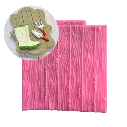 Boomvrucht Textuur Siliconen Vorm Voor Taartrand Fondant DIY Bakken Chocolade Klei Houtnerf Reliëf Mat Decoratie Gereedschap