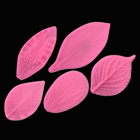 Realistische Blad Bloemblaadje Bloem Ader Siliconen Fondant Vorm Voor Taart Decoreren Botanische Textuur DIY Handwerk Bakaccessoire