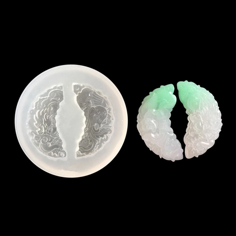 Drache Phönix Jade Anhänger Silikonform Für DIY Harz Schmuckherstellung Kristall Epoxy Fondant Kuchen Dekoration Backwerkzeug