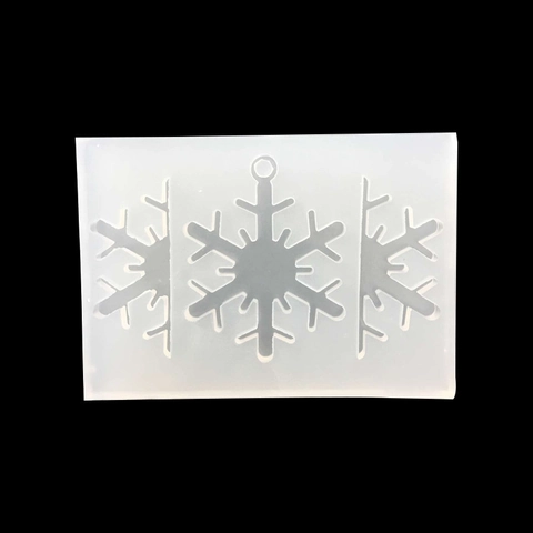 3D Sneeuwvlok Siliconen Vorm Voor Sleutelhanger Hanger Hars Gieten DIY Sieraden Maken Epoxyhars Kerst Decoratieve Ambachtelijke Vorm