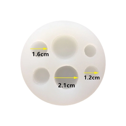 Stampo in Silicone per Biscotti Macaron 3D Forma Rotonda per Cioccolato Fondente Sapone Fai da Te Resina Decorazione Torte