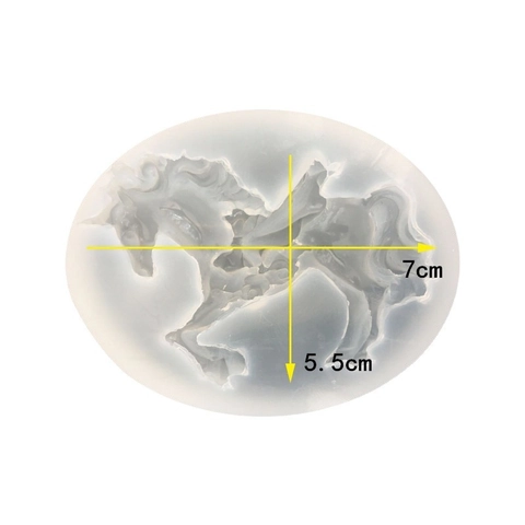 3D-Transparente Weiße Silikonform Einhorn Pegasus Form Harz Handwerk Mold DIY Schmuck Werkzeug Handgemachte Kuchen Backen Dekoration