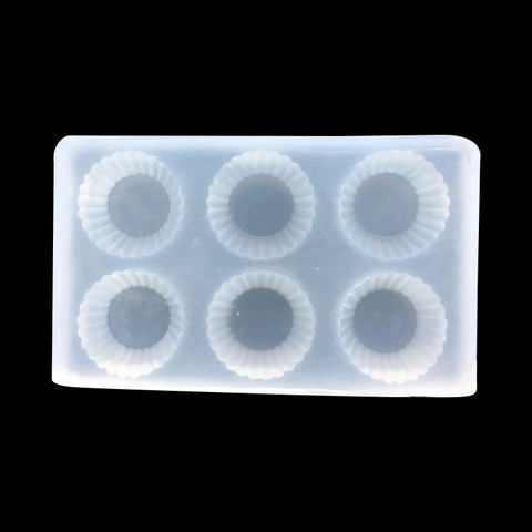 Mini Stampo In Silicone Per Crostate E Torte A Sei Cavità Bordo Ondulato Tondo Per Gelatina Cioccolato Fai Da Te