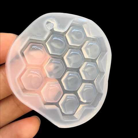 DIY Silikon Wabenform Sechseck Muster Transparent Silikonform Für Schmuck Anhänger Handwerk Harz Handgemachtes Werkzeug