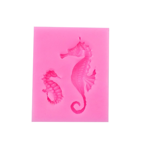 Zeepaardje Siliconen Vorm Voor Fondant Taart Decoratie Chocolade Klei DIY Bakken Gereedschap Zeedier Vorm Sugarcraft Dienblad