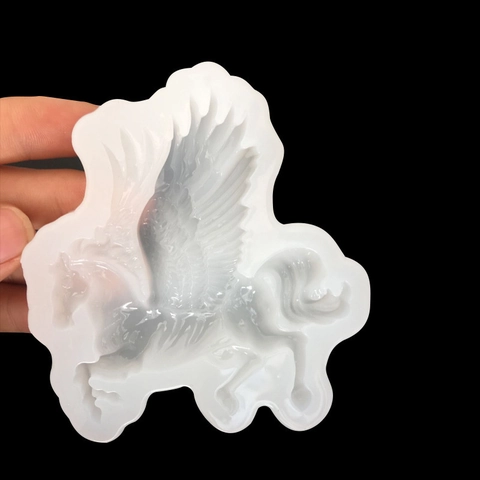 Pegasus Flügel Form Silikonform DIY Spiegeloberfläche Kristall Harz Form Für Handyhülle Dekor Kuchen Fondant Backwerkzeug