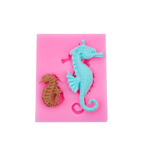 Zeepaardje Siliconen Vorm Voor Fondant Taart Decoratie Chocolade Klei DIY Bakken Gereedschap Zeedier Vorm Sugarcraft Dienblad