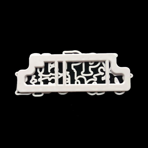 Happy Birthday Plastic Fondant Cake Mold Letter Shape Cookie Cutter Baking Embossing Tool For DIY Dessert Decoration White