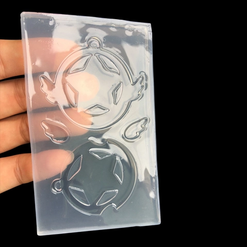 Spiegeloberfläche Flügel Stern Silikonform Für DIY Treibsand Harz Schmuck Anhänger Kristall Ornament Handwerk Form