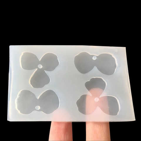 DIY Spiegel Kristal Drip Lijm Siliconen Vorm Bloemblad Hart Gat Vorm Sieraden Hanger Oorbel Armband Crafting Tool