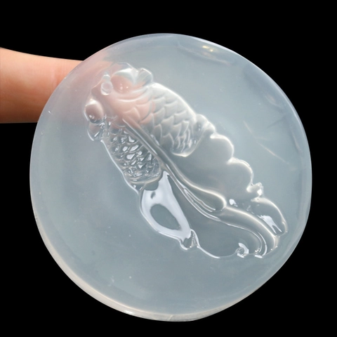 DIY Goudvis Siliconen Mal Kristal Epoxyhars Sieraden Hanger Gieten Koi Spiegeleffect Rond Bakken Craft Tool
