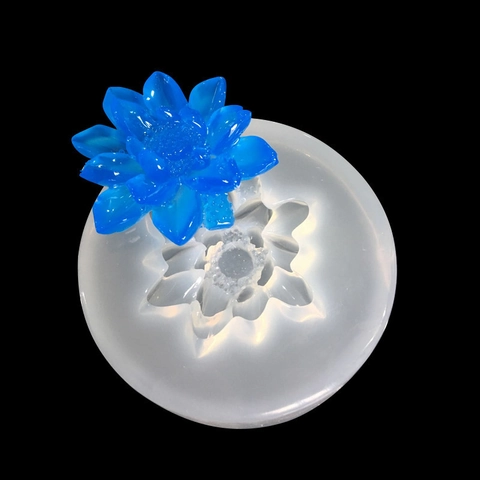 3D Lotus Bloem Siliconenvorm Voor DIY Spiegeloppervlak Kristal Epoxyhars Knop Hanger Antieke Haarpeld Handwerk Sieraden Tool