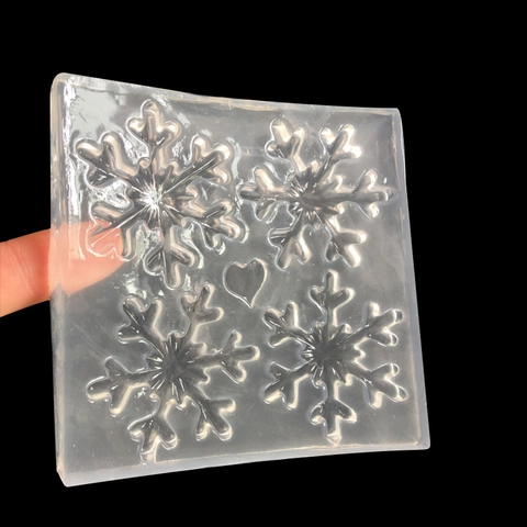 Snowflake Heart Silicone Mold DIY Resin Craft Tool For Christmas Fondant Chocolate Jewelry Decoration Handmade Mold
