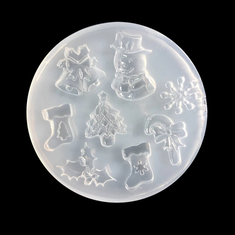 Kerstthema Siliconen Vorm Voor DIY Handwerk Gietvorm Sneeuwpop Sneeuwvlok Boom Bel Patroon Fondant Taart Decoratie Vorm